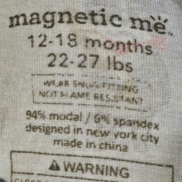 Magnetic Me Gray and Red Footie Pajama Dogs 12-18 Months - Picture 4 of 4